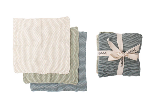 Ladelle Eco Knitted 3pk Dishcloth
