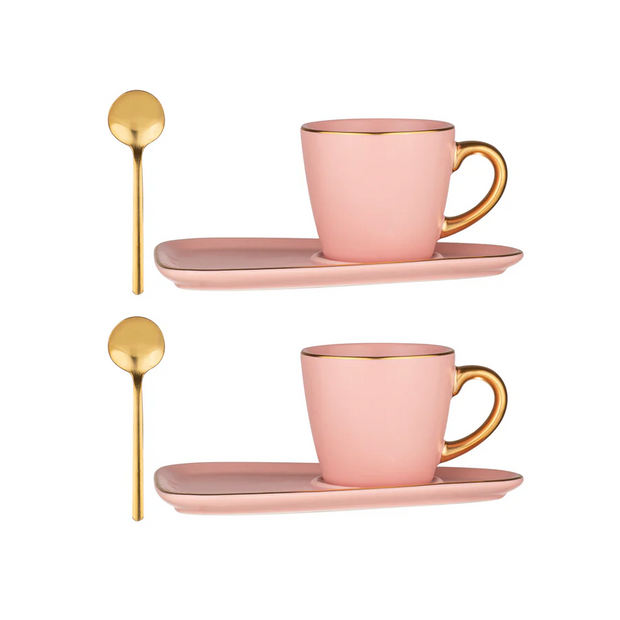 Tempa Asteria Pink Espresso Set - Set of 2