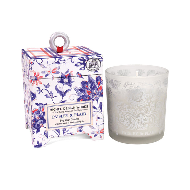 Michel Design Works Soy Wax Candle - Paisley & Plaid