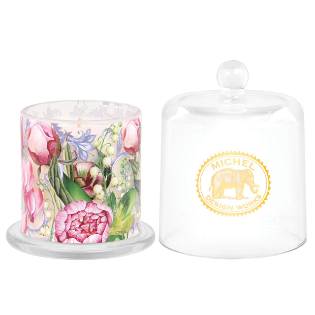 Michel Design Works Porcelain Scented Cloche Candle - Peony