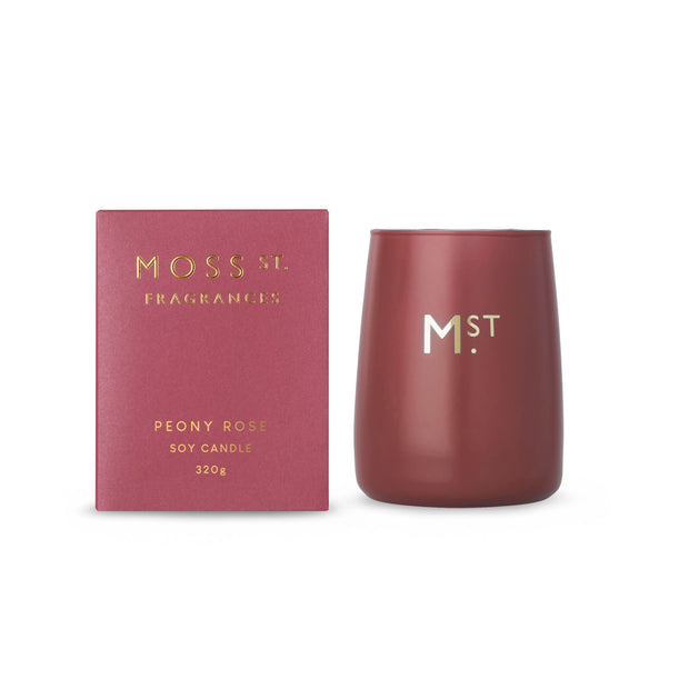 Moss St Peony Rose Soy Candle 320g