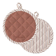 Ecology Trattoria Set of 2 Round Pot Holders - Rust