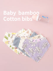 Hello Chester Bamboo Cotton Bib - Floral Stars