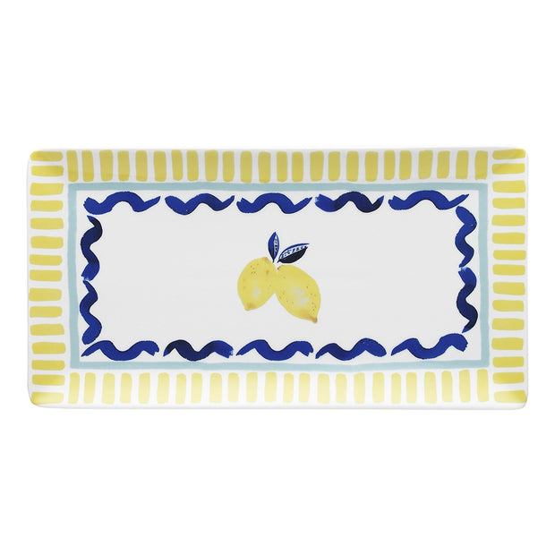 Porto Riviera Rectangle Platter 29.5cm Lemon