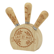 Porto Le Fromage 4 Piece Wooden Cheese Set