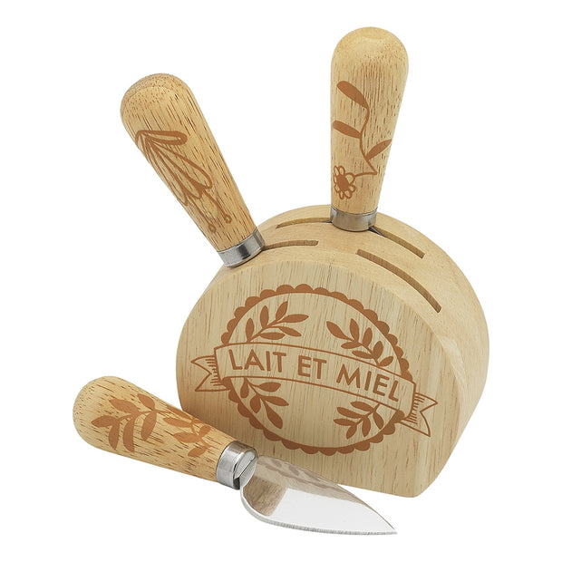 Porto Le Fromage 4 Piece Wooden Cheese Set
