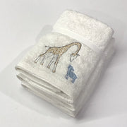 Pilbeam Jiggle & Giggle Giraffe Baby Embroidered 3 Face Washer Pack
