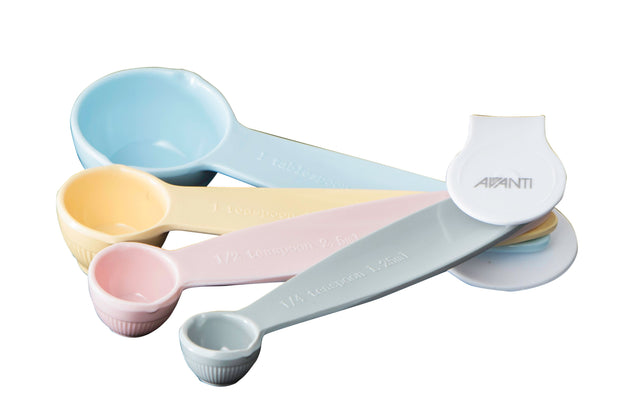 Avanti Ribbed Measuring Spoons - Pastel
