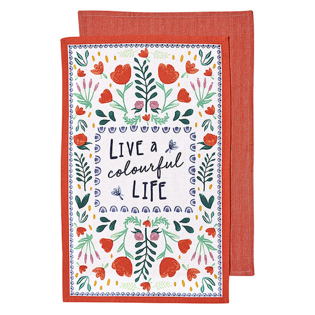 Villa Colourful Life Kitchen Towel - Set of 2 Red