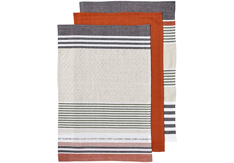 Ladelle Intrinsic 3pk Kitchen Towel Rust Your House Warehouse