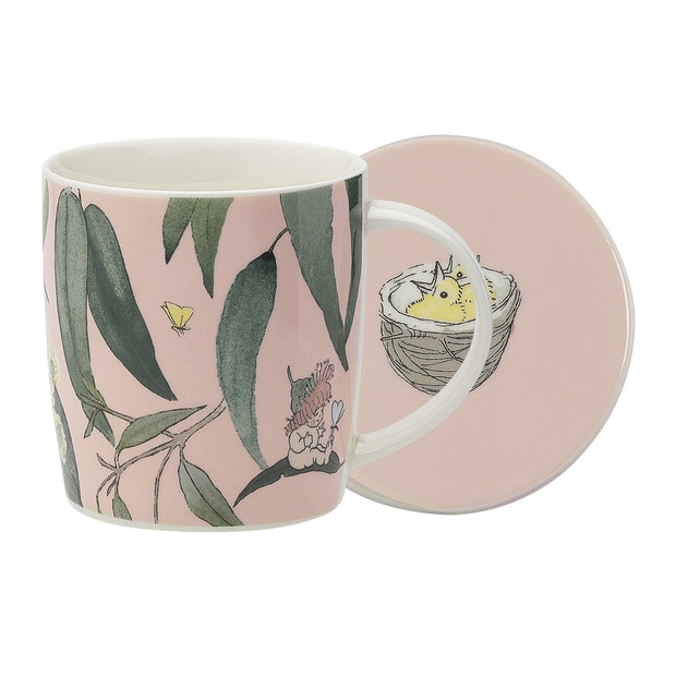 Ecology Mug & Coaster Set Gumnut Babies Pink 320ml