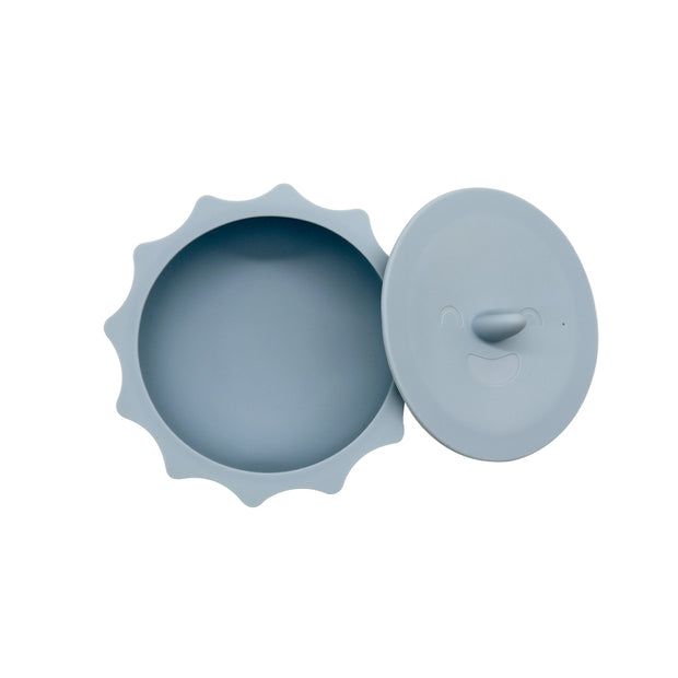 Hello Chester Dusty Blue Silicone Sun Suction Bowl with Lid