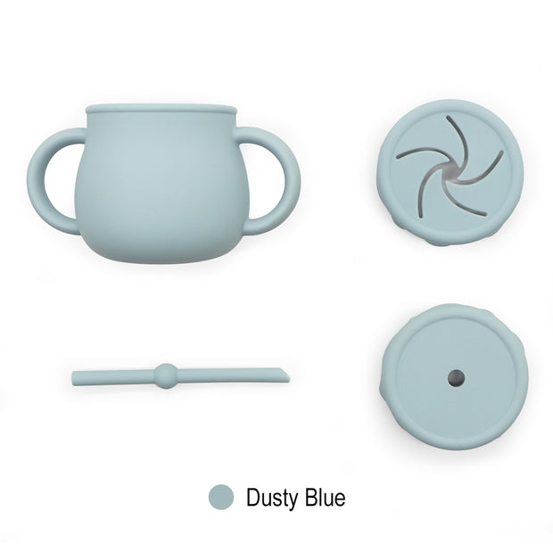 Hello Chester Dusty Blue Silicone 3-in-1 Honey Pot Cup