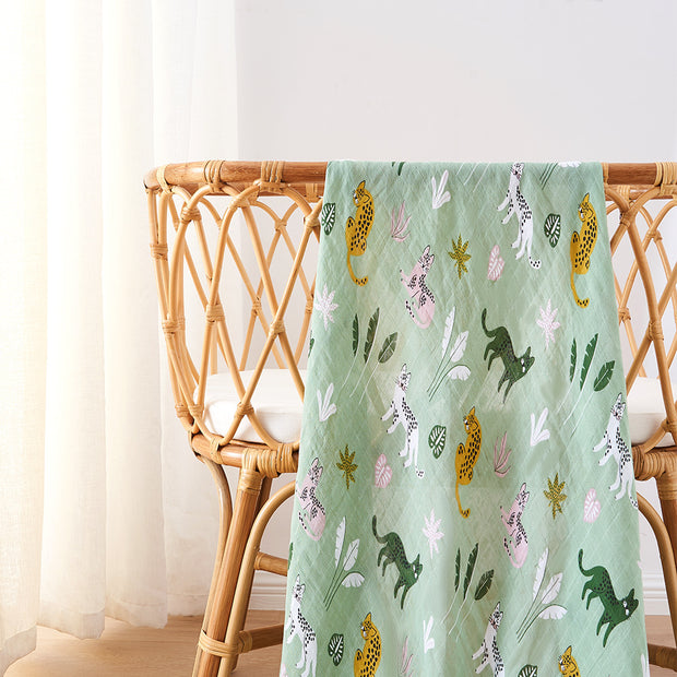 Hello Chester Muslin Swaddle Blanket - Jungle