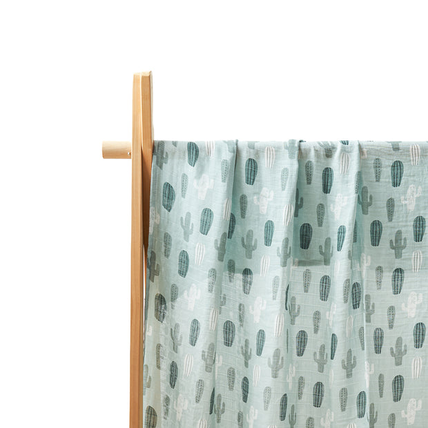Hello Chester Muslin Swaddle Blanket - Cactus