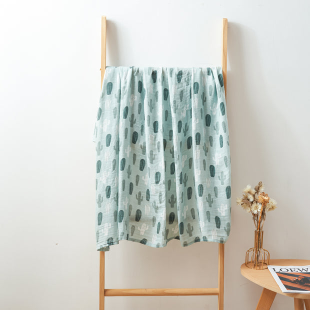 Hello Chester Muslin Swaddle Blanket - Cactus