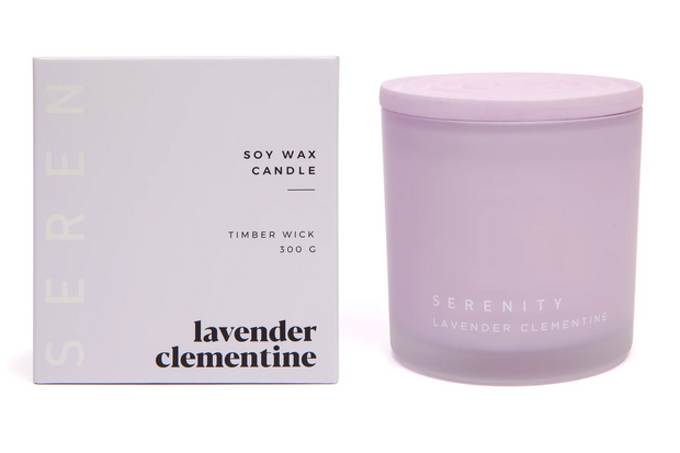 Serenity Coloured Frost -Lavender Clementine Candle