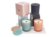 Coloured Frost Candle - Coconut Lime Verbena